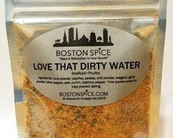 Love That Dirty Water Spice Blend Seafood Shrimp Salmon Chicken Poultry Wings Vegetables Potatoes Grilling Barbecue Bake 1/2c wt. 2.4oz/70g