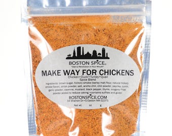 Boston Spice Make Way For Chickens Seasoning Spice Blend Rub Poultry Chicken Duck Turkey Quail Wings Legs Breasts 1/2 cup 2.9oz/83g