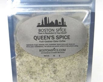 Boston Spice Queen's Spice Baking Herbal Seasoning Blend With Lavender Spearmint Lemon for Cakes Cupcakes Cookies and more 1/2cup 3.5oz/100g