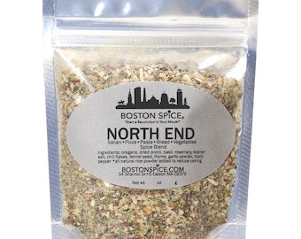 Boston Spice North End Italian Herb Seasoning Blend Sauce Meatballs Pizza Vegetables Bread Dipping Oils Dips Salad Dressing 1/2 Cup 2oz/57g