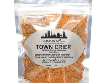 Town Crier Seasoning Dry Rub Poultry Chicken Turkey Seafood Vegetables Grilling Barbecue Baked Smoker Wings Oven Roasted 1/2C wt. 2.4oz/69g