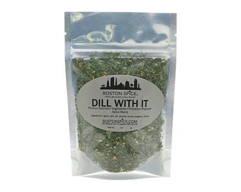 Boston Spice Dill With It Seasoning Blend Poultry Seafood Vegetables Popcorn Potatoes BBQ Baked Roasted Approx 1/2c Pouch wt. 1.4oz/41g
