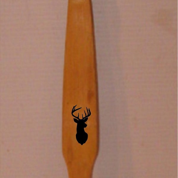 FREE SHIPPING !! 18.5"  Wooden Back Scratcher  With 2 Massage Wheels And Buck Deer, Groomsmen / Bridesmaid  Gift