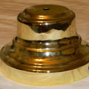 2 New Brass Colored Lamp Bases , Vintage Lamp Parts