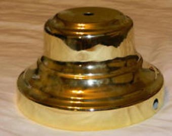 2 New Brass Colored Lamp Bases , Vintage Lamp Parts