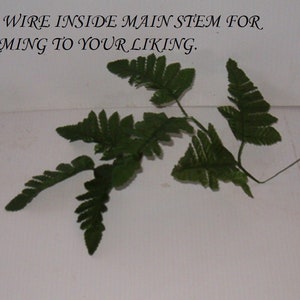 60 SILK LEATHER FERN LEAF STEMS FOR MAKING SILK FLOWER FLORAL ARANGEMENTS 60 SILK LEATHER FERN LEAF STEMS FOR MAKING SILK FLOWER FLORAL ARANGEMENTS