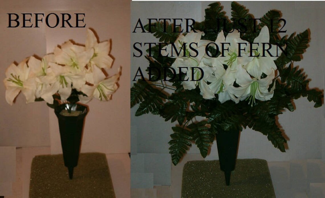 108 Stems of Silk Leather Leaf Fern for Floral Etsy