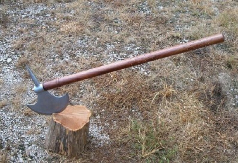 32 Wooden Handle Medieval Studded Battle Axe Groomsman Gift FREE SHIPPING ! Picture Prop