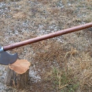 32&quot; Wooden Handle Studded Battle Axe , Viking Axe , Great Picture Prop