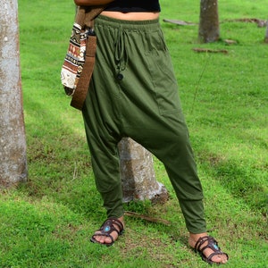 Harem pants women men casual Drop Crotch pants, handmade item