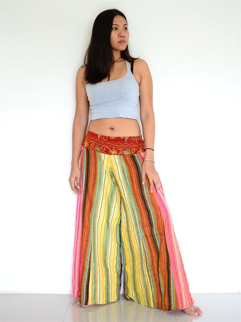 Boho Hippie Pants Gypsy Pants Flare Pants Handmade Unique Etsy
