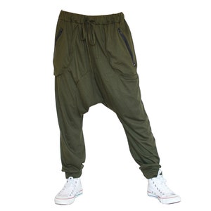Harem pants men women casual Pants Zipper