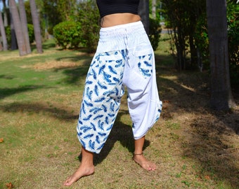 Harem Pants 100%cotton Japanese Samurai Style Yoga Pants