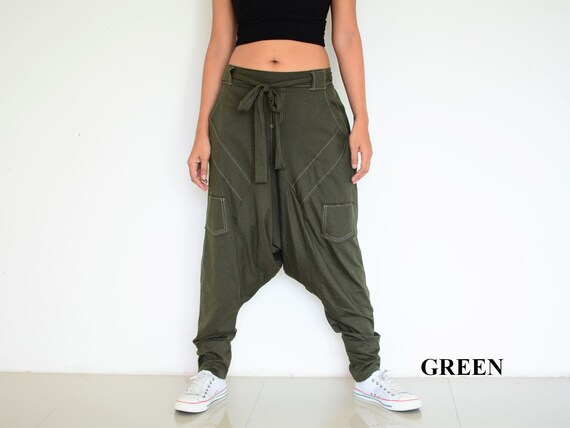 Pantalones Harem pantalones Hippie hombre mujere hecho a | Etsy México