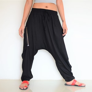 Harem pants women men Drop Crotch Pants