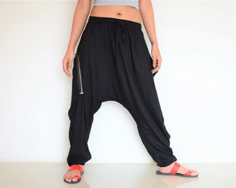 Harem pants women men Drop Crotch Pants