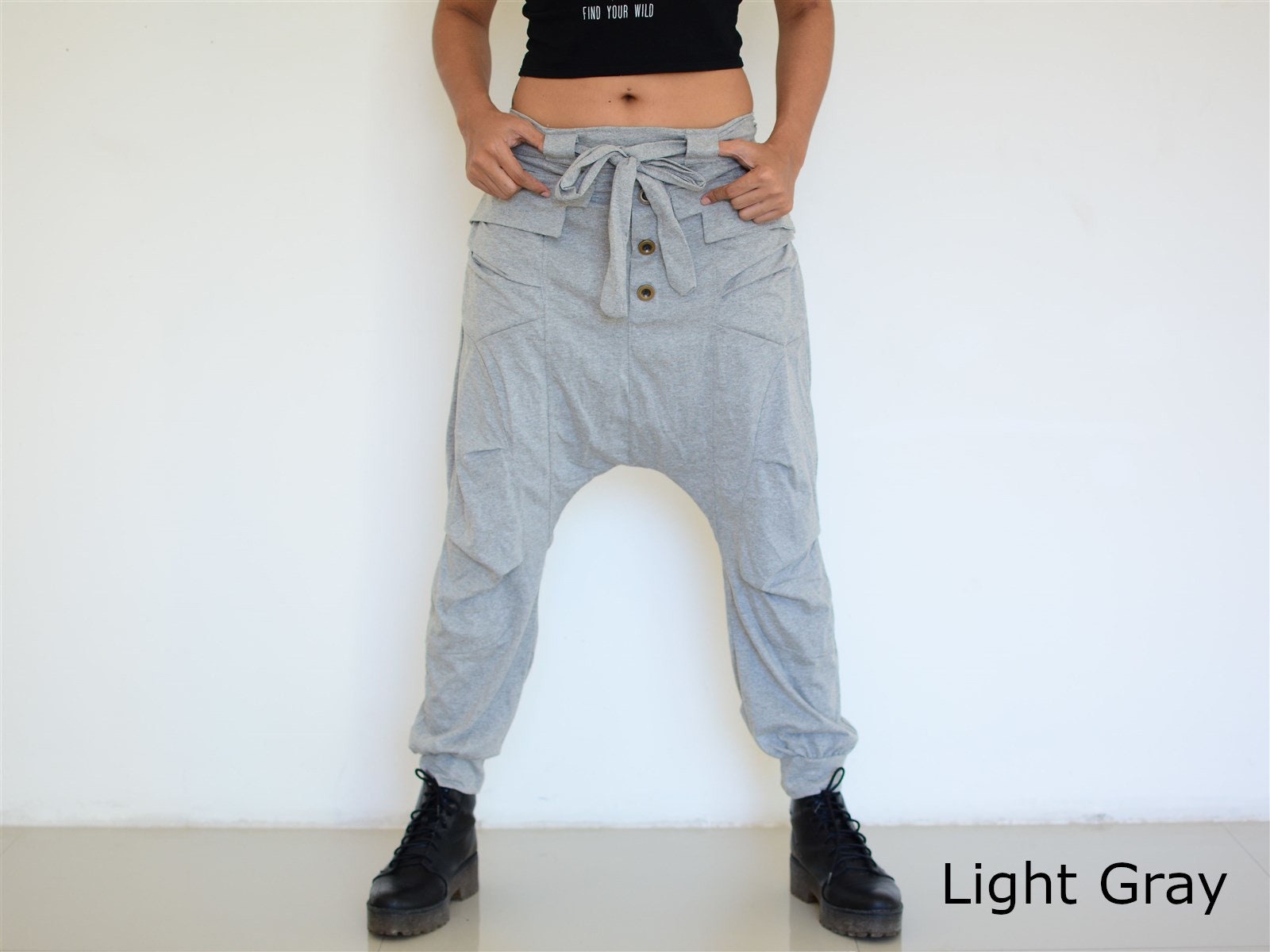 Harem Pants Women Men, Drop Crotch Pants in 7 Colors - Etsy