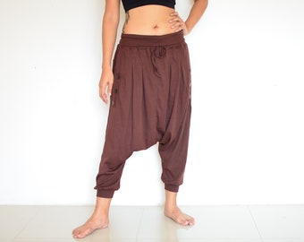 Harem pants for women men, handmade from 100% cotton