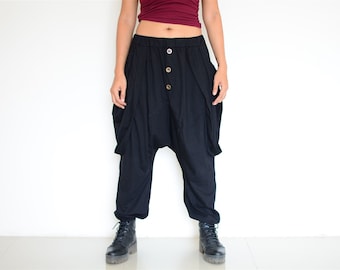 Harem pants women men, Baggy pants, Boho pants, Hippie pants, handmade item