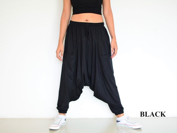 Pantalones Harem Pantalones Hippie Hombre Mujere Hecho A Etsy