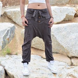 Harem pants women men, Drop Crotch pants in 7 Colors