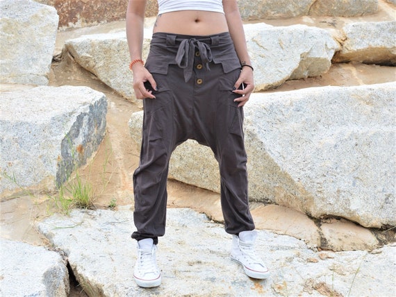 Black Short Tunic & Drop Crotch Pants Design by Wendell Rodricks at  Pernia's Pop Up Shop 2024