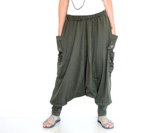 Harem pants women men, Baggy pants, Boho pants, Hippie pants, handmade item