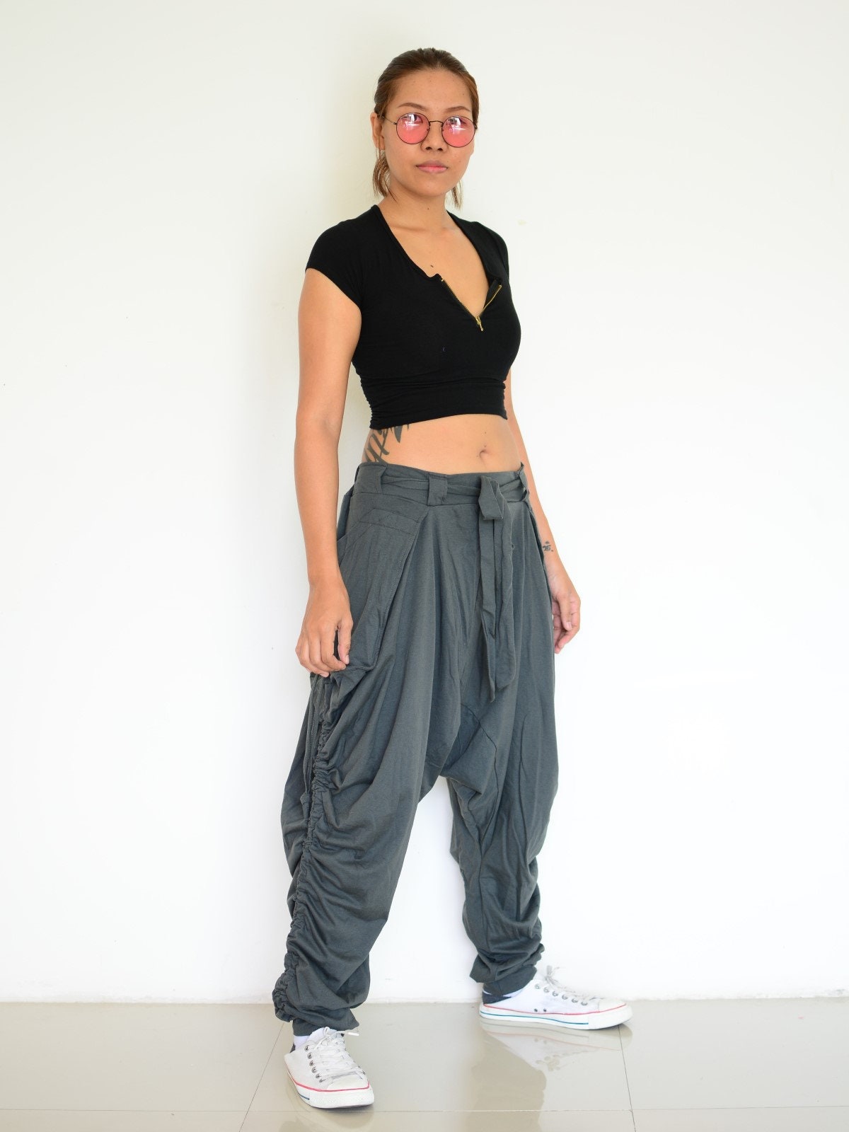 Harem pants men women handmade Boho Hippie Pants 100% cotton | Etsy