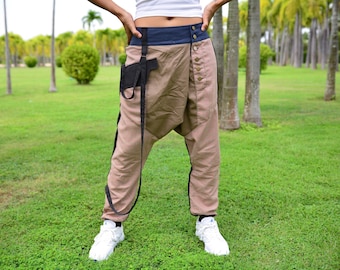 Harem Pants Drop crotch Pants men and women handmade & unique 2 pockets