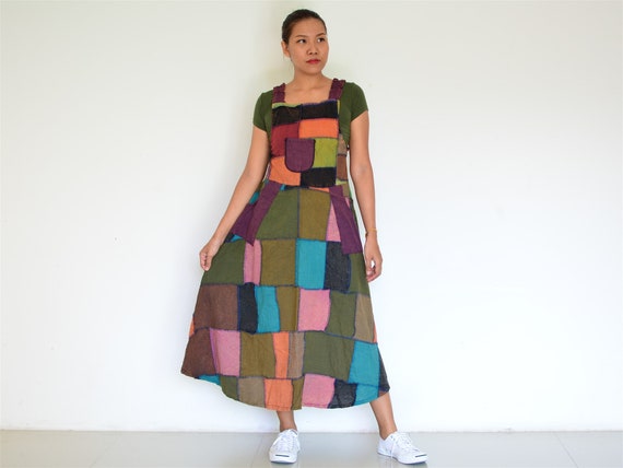 hippie patchwork dress
