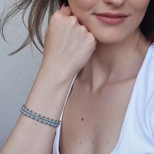 Swarovski crystal and Bohemian bead bracelet, Italian design for any occasion, a special gift for women | "Colonia" model