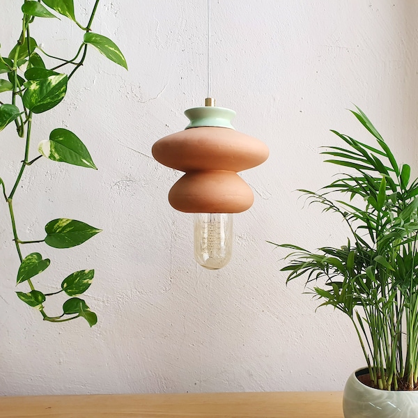 Terra Cotta Pendant Light Etsy