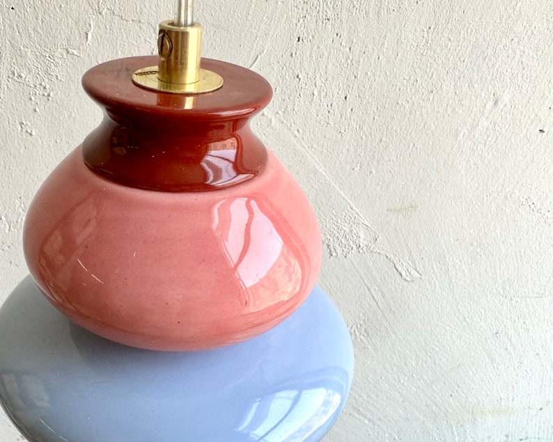 Hanging Ceiling Lamp, Ceramic Light Fixture, Colorful Handmade Pendant Light, image 3