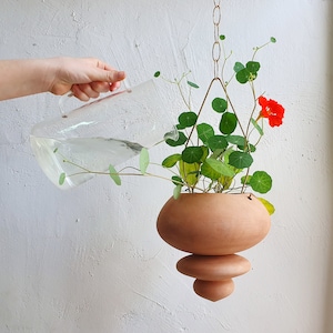 Terrakotta Blumenampel, Keramik Blumentopf für lebende Zimmerpflanzen