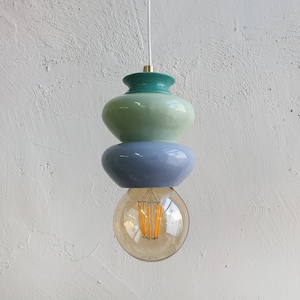 Pendant Ceramic Lamp, Hanging Lampshade, Handmade Design, Contemporary Artwork Creation, Unique Light Fixture Gift