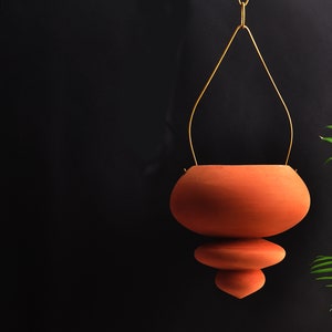 Ceramic Hanging Planter, Terracotta Plant Pot for live house plants