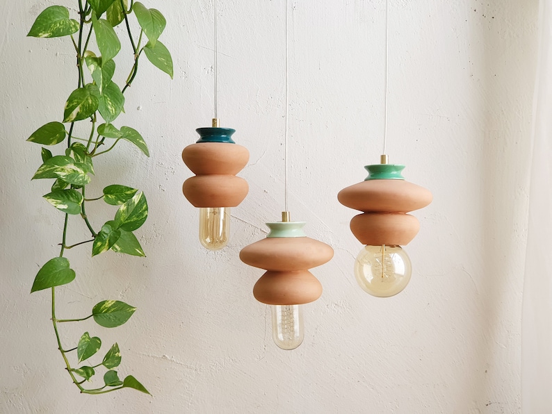 lampada da soffitto a sospensione TerraCotta Lamp Hanging Light Fixture immagine 9