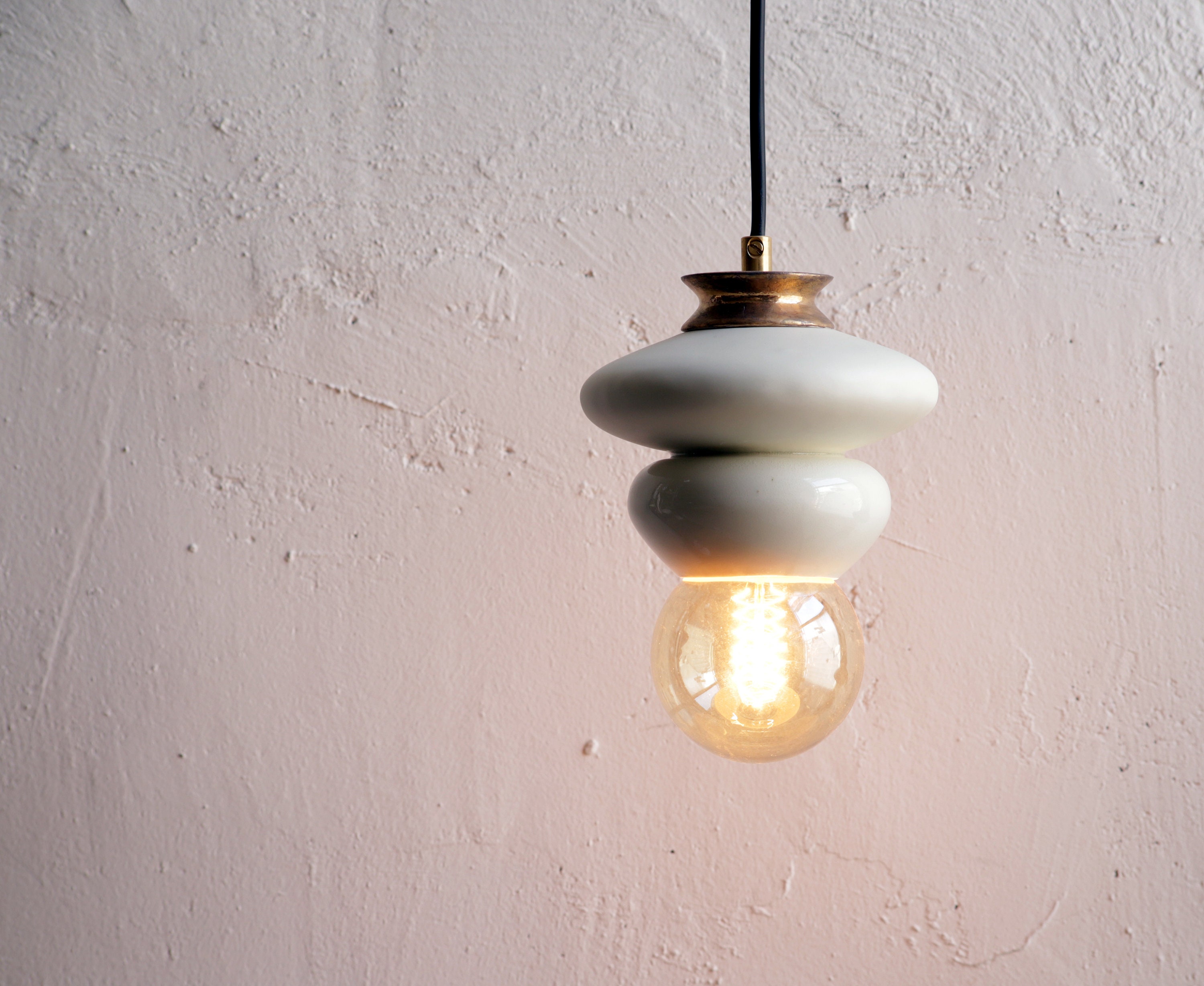 Pendant Ceramic Lamp Hanging Lampshade Handmade Design Etsy Canada