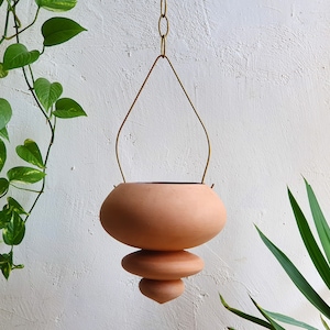 Ceramic Hanging Planter, Terracotta Plant Pot for live house plants