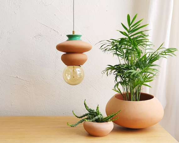 Deckenlampe Anhnger TerraCotta Lampe Hngeleuchte Leuchte - Etsy.de