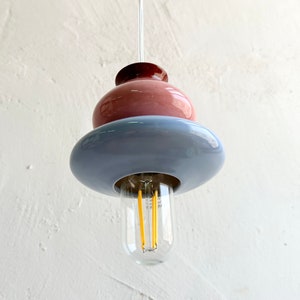 Hanging Ceiling Lamp, Ceramic Light Fixture, Colorful Handmade Pendant Light, image 4