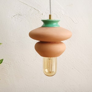 ceiling lamp Pendant TerraCotta Lamp Hanging Light Fixture image 2