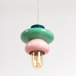 Pendant Ceramic Lamp Hanging Lampshade Handmade Design image 4