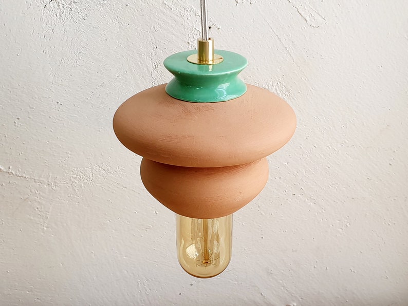 plafondlamp Hanglamp TerraCotta Lamp Opknoping Light Fixture afbeelding 6