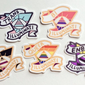 Queer Illuminati Sticker Pack - 2in Vinyl Stickers