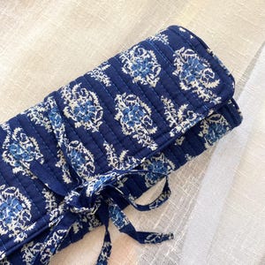 Schmuck Reisetasche, Schmuckrolle, Handgedruckte Tasche, Reiseetui, Reisebeutel für Accessoires