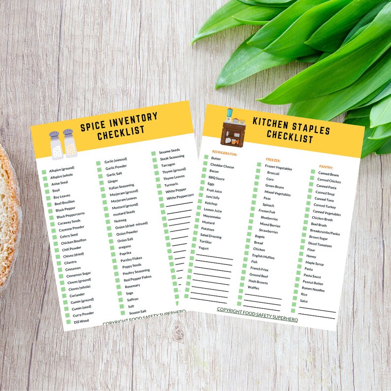 kitchen inventory printables printable grocery shopping