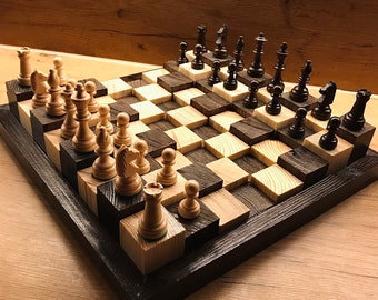 CHESS 3D wood strategic game, board game