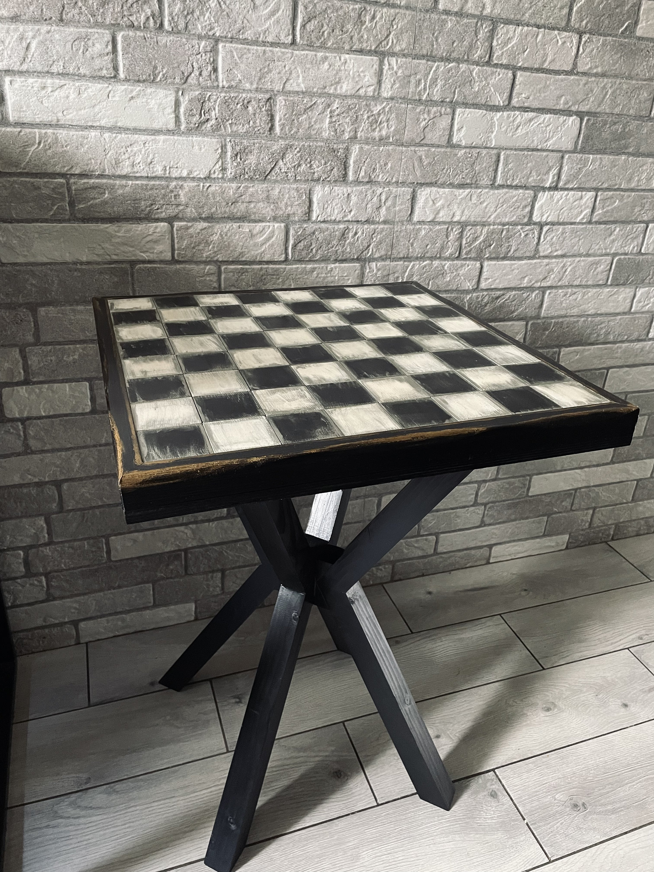 Straight Up Chess Board - Cherry Bean Board with 3 Flat Black Frame