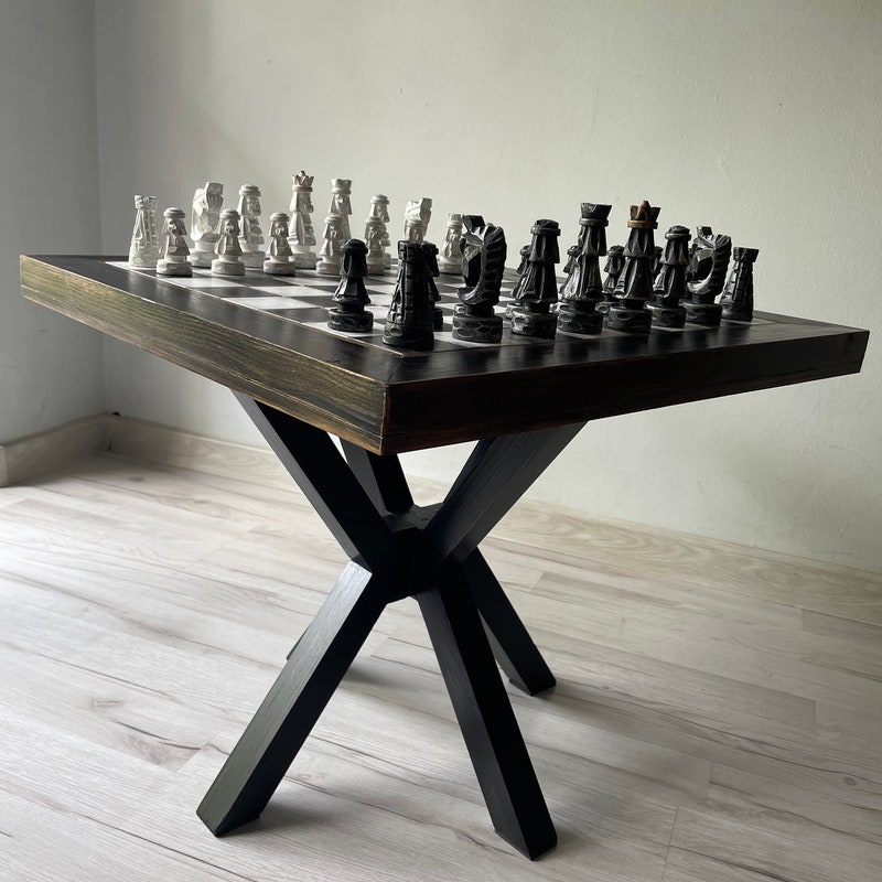 Chess Table Etsy